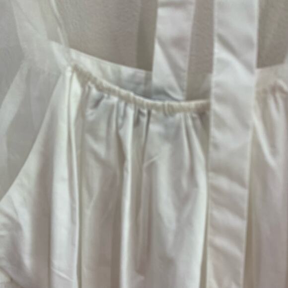 Pomander Place Tinsley White Puff Sheer Sleeve Top Size XS - Picture 8 of 12